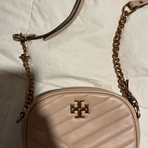 Tory Burch Tan Quilted Crossbody Bag
